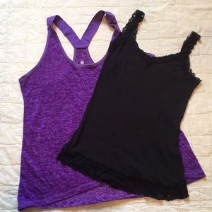 Black and Purple Tank Tops